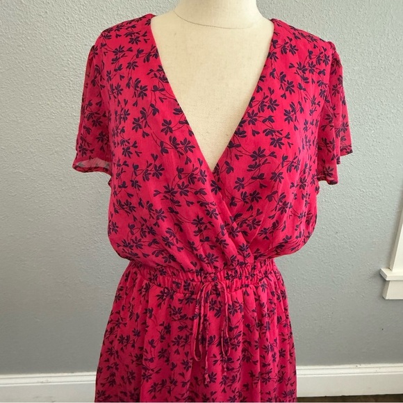 Blue Rain Pink & Blue Floral Dress Size Medium EUC - Picture 2 of 7